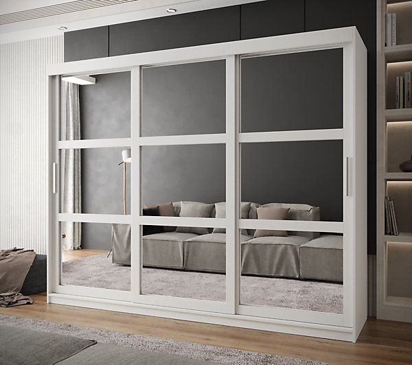 Armoire Miror a portes coulissantes H. 200 x L. 250 x P. 62 3 portes