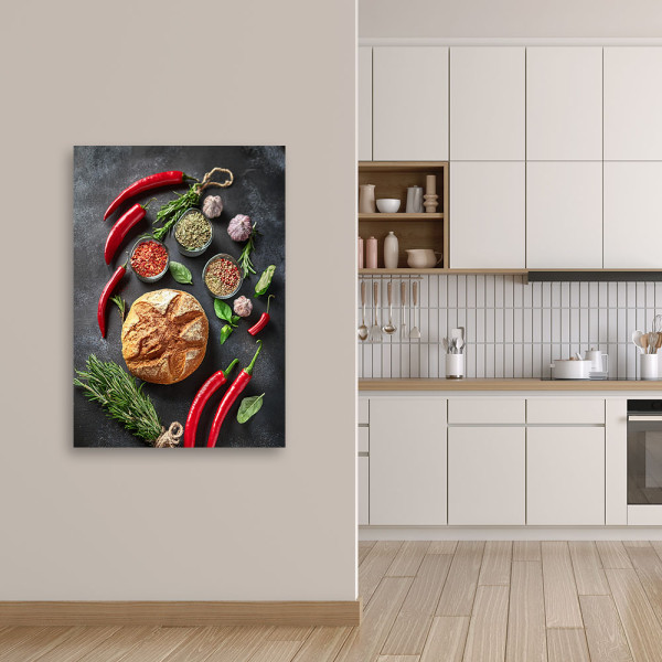 Feeby Obraz na płótnie, Kuchnia Jedzenie Papryka Przyprawy 40x60