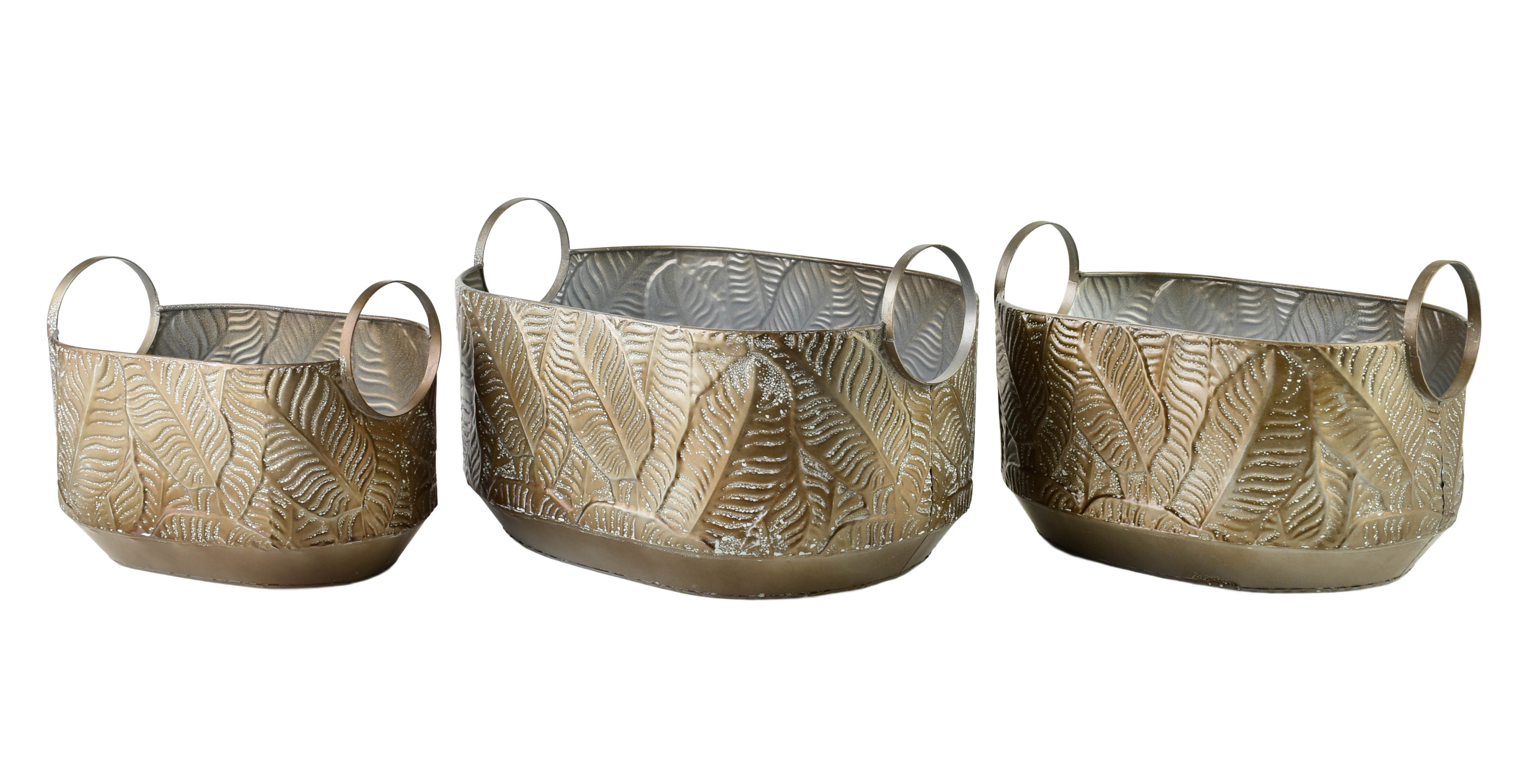 MARINA LEAF Komplet 3 osłonek XL 31x48x24 L 26x40x21cm M 21x31x19,5cm