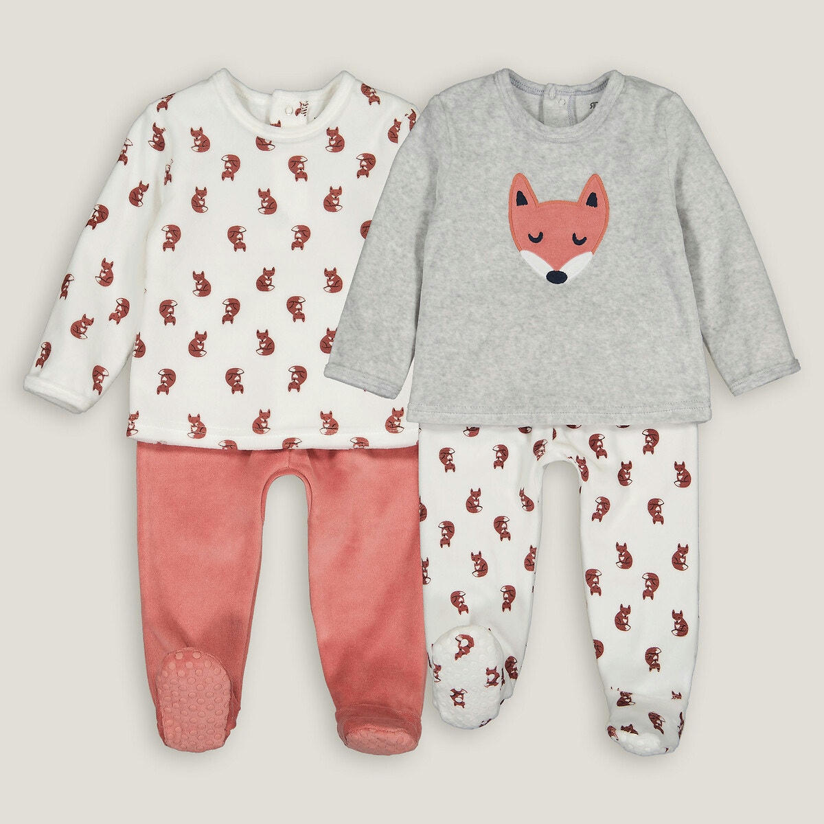 Lot de 2 pyjamas en velours