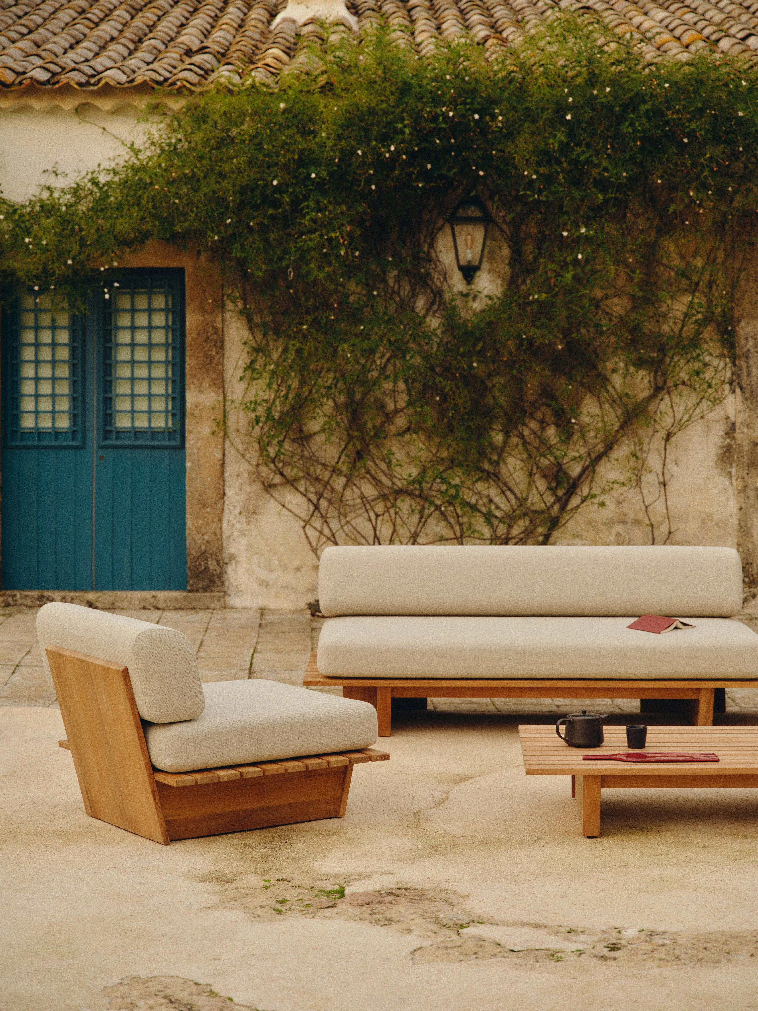 Garten-Sofa Eiko (3-Sitzer) aus Teakholz