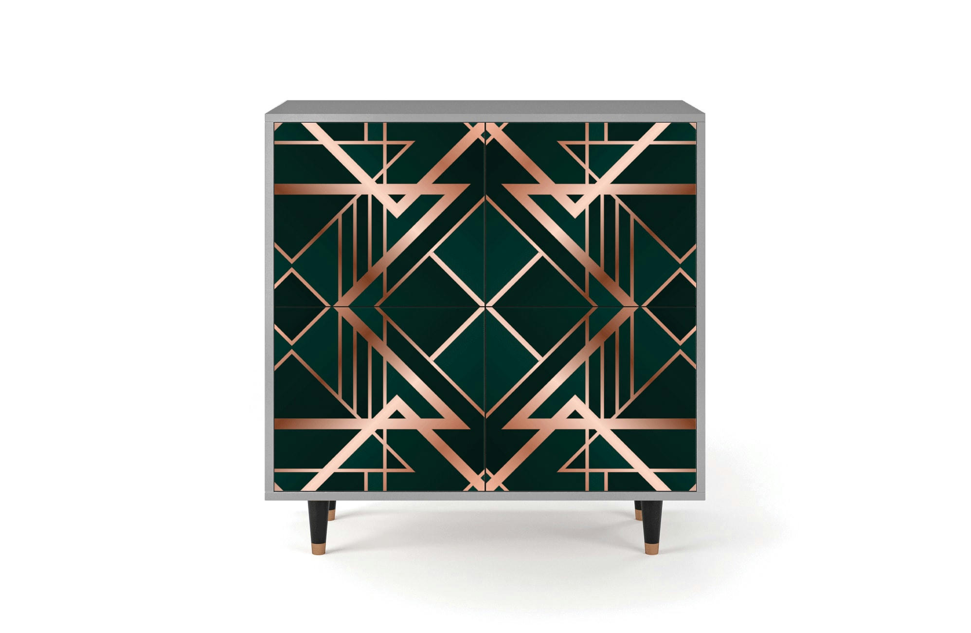 EMERALD GATSBY - Buffet  vert 4 portes L 94 cm