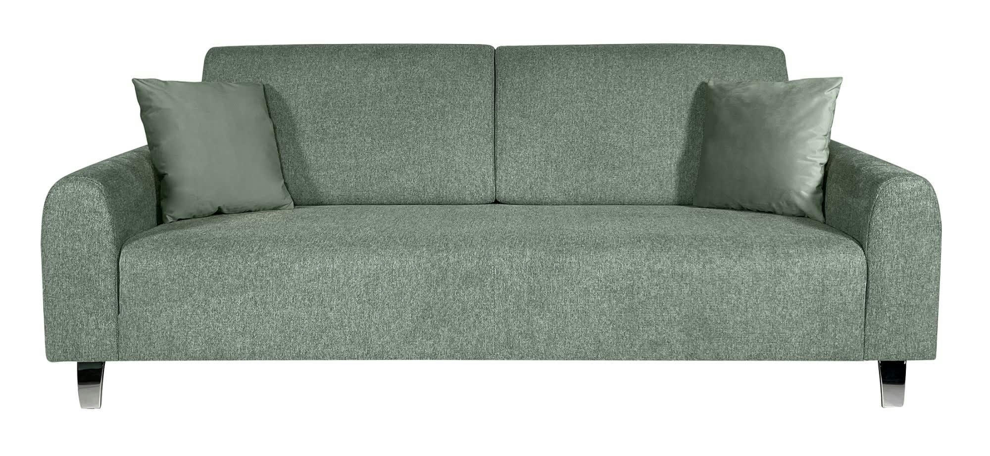 ELIJAH - Canapé fixe 3 places  en tissu vert bouteille