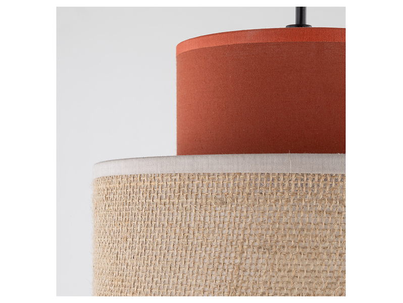 Lampa wisząca Duo Juta 165 cm tkaninowa beżowa