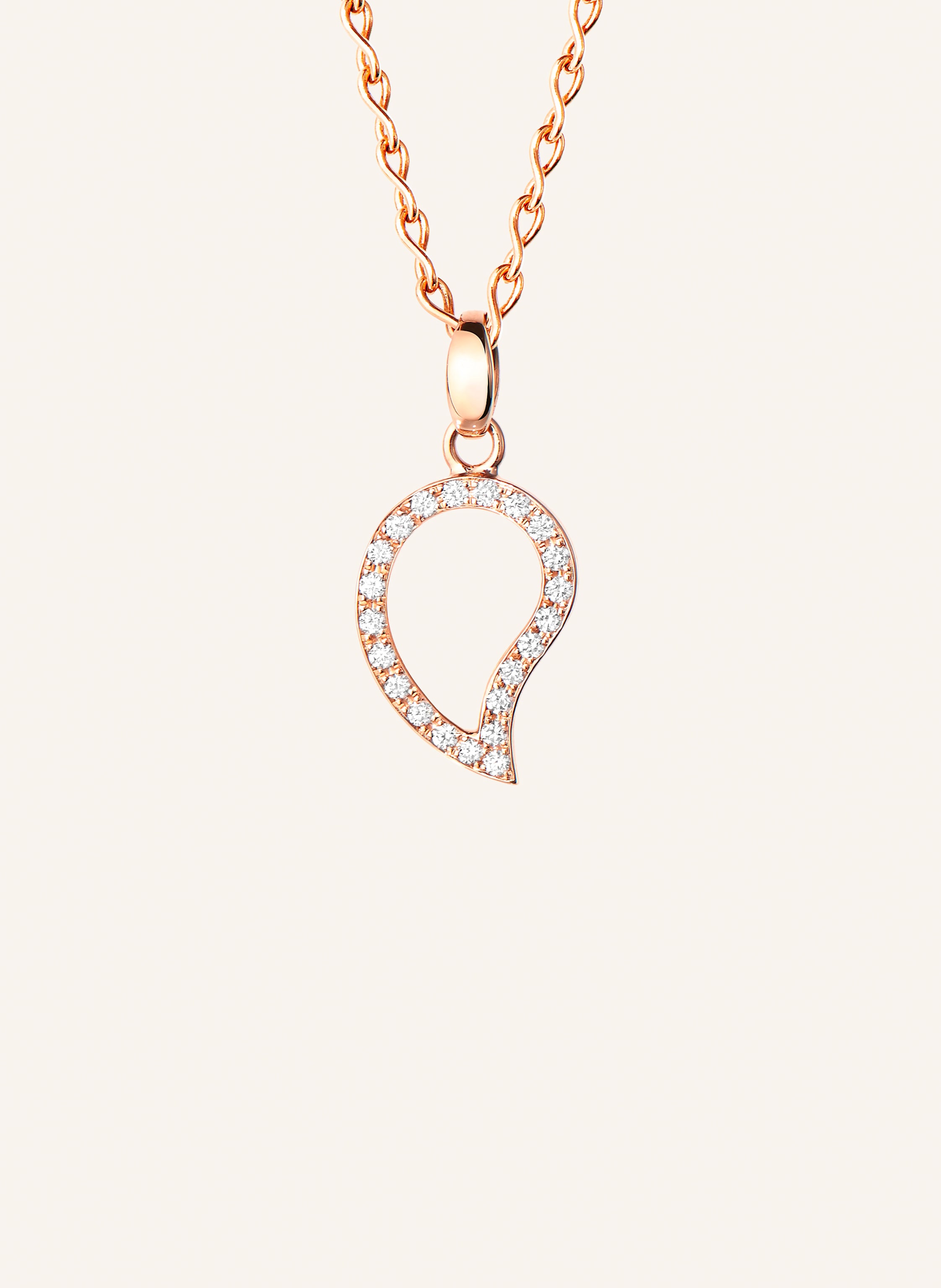 TAMARA COMOLLI Anhänger PENDANT SIGNATURE SMALL DIAMOND PAVÉ mit Diamant Pavé 18K Roségold