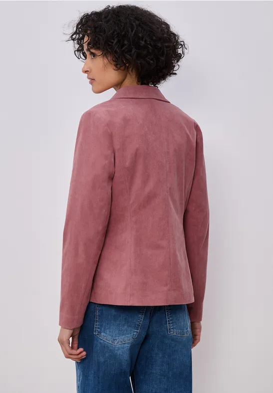 Blazer im langen Schnitt mit Struktur