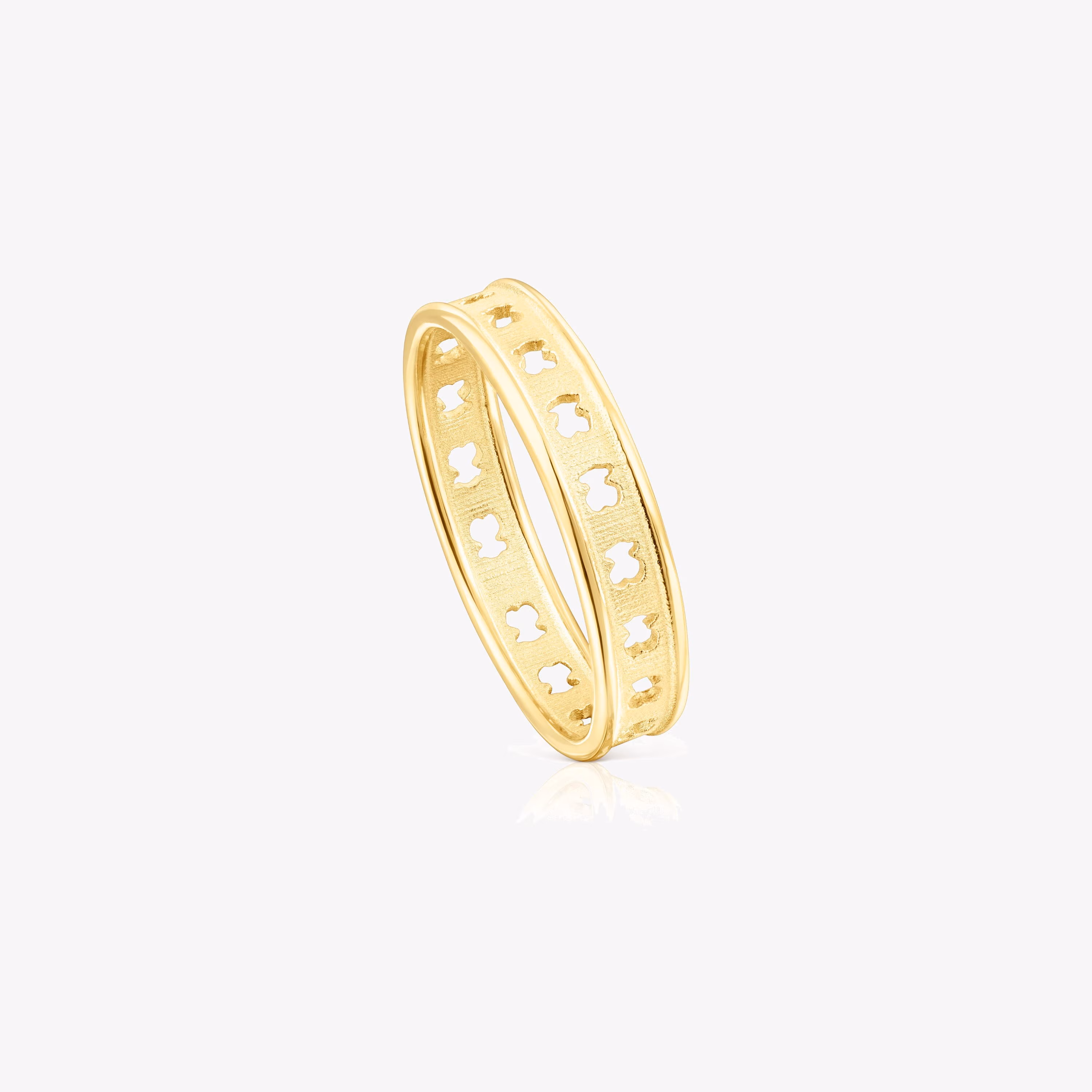 Anillo de plata vermeil con siluetas de oso TOUS Bear Row