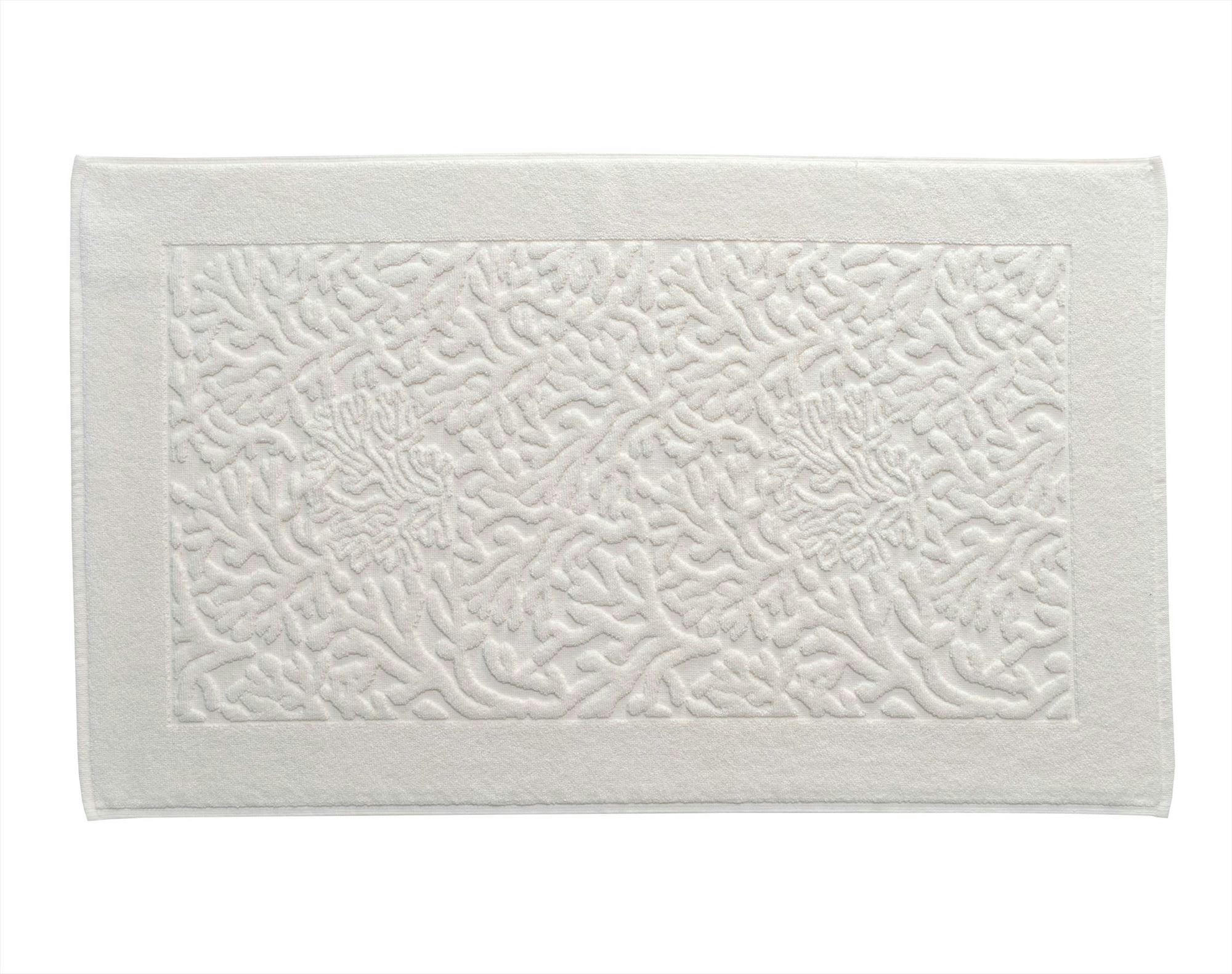 TAPALANE - Tapis de bain 50x80 blanc cassé en coton 800 g/m²