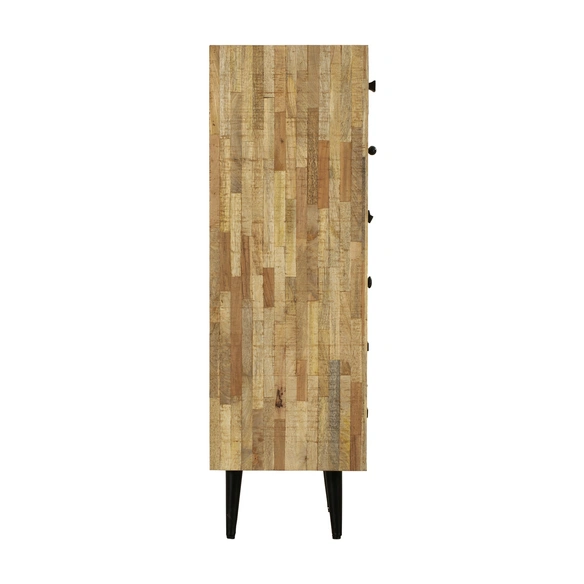 Kommode, Holz, mehrfarbig/graubraun