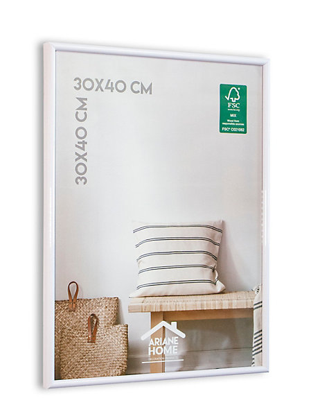 Cadre plastique gallery Ariane Home blanc l.30 x H.40 cm