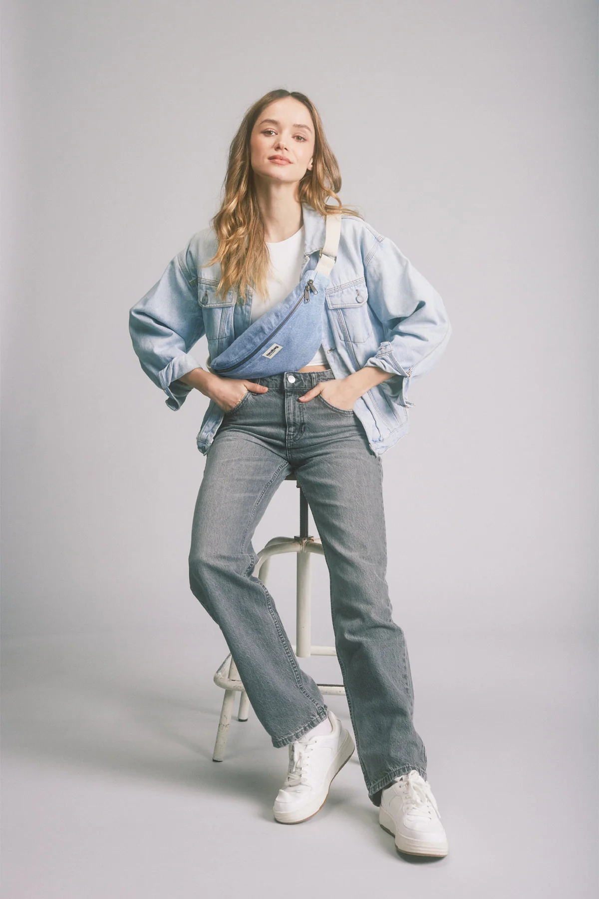 Sac banane Olivia Denim Bleu