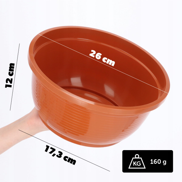 Doniczka Osłonka Donica Na Kwiaty 26cm Kolor Misa