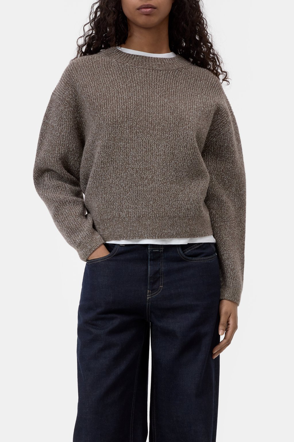 Crewneck-Pullover aus Wolle
