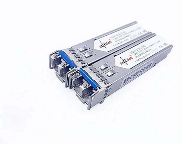 Elfcam - 2 Modules SFP 1,25 Gbps LC/UPC Duplex Monomode OS2 1310nm, 10 km, Transceivers Fibre Optique Performants