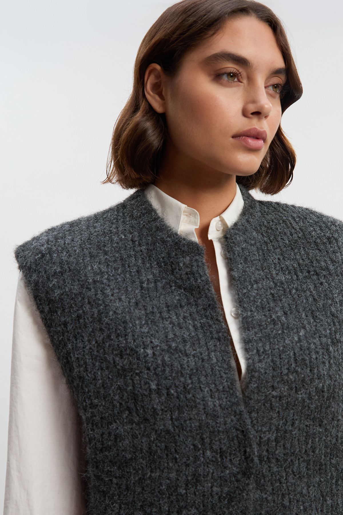 KarenMillen Cosy Knit Waistcoat Top