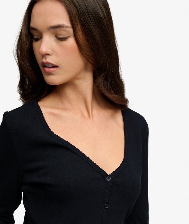 Athletic Essential Pointelle Cardigan