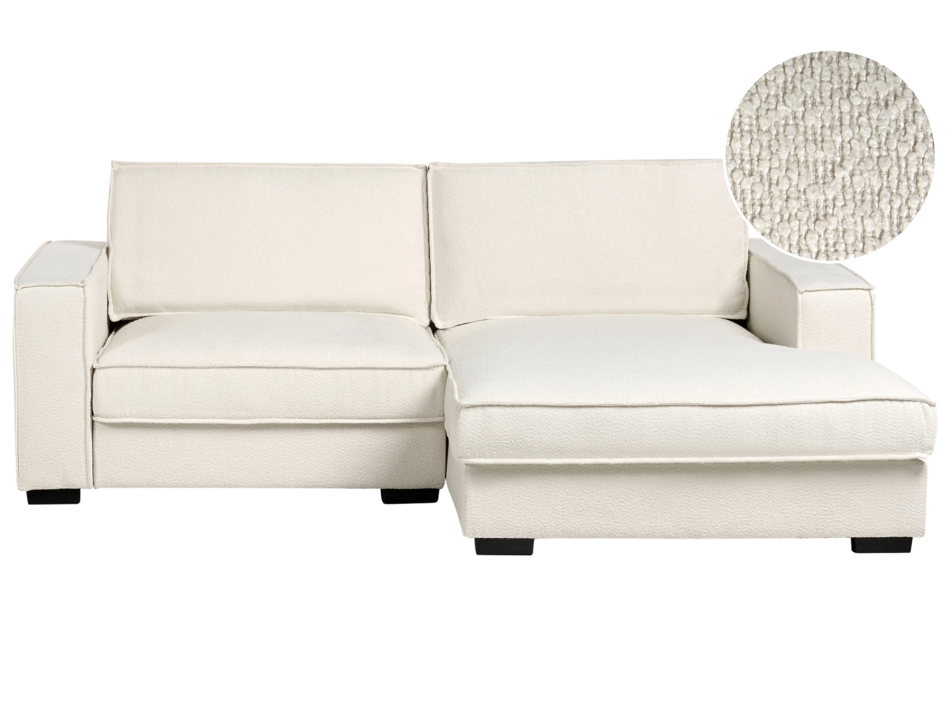 Ottoman KOLDING Boucle Light Beige