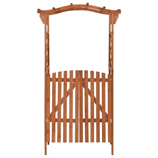NNEVL Pergola with Gate 116x40x204 cm Solid Firwood