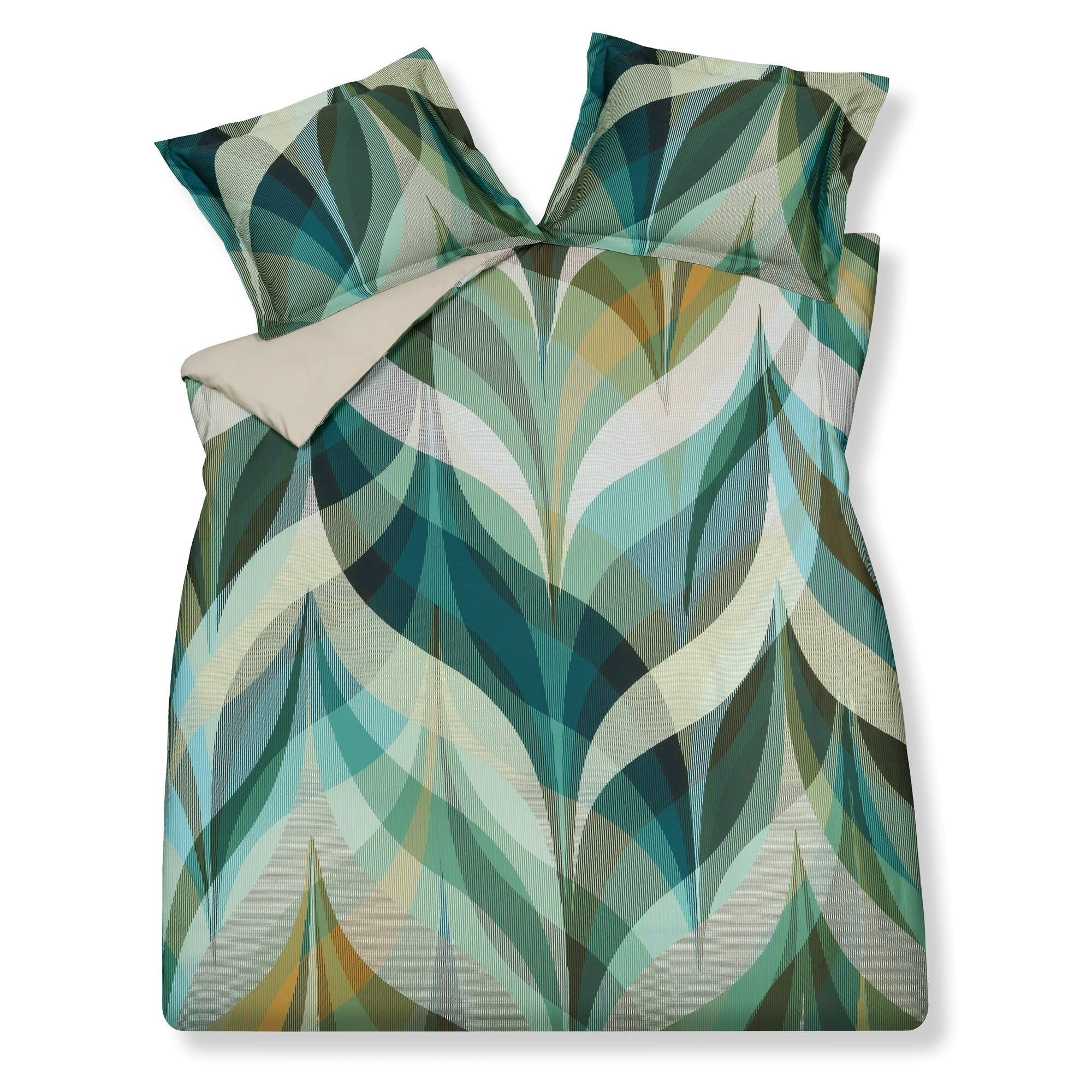 Urban Dekbedovertrek   240 x 200 220 cm   Groen   Blauw   Satijnkatoen