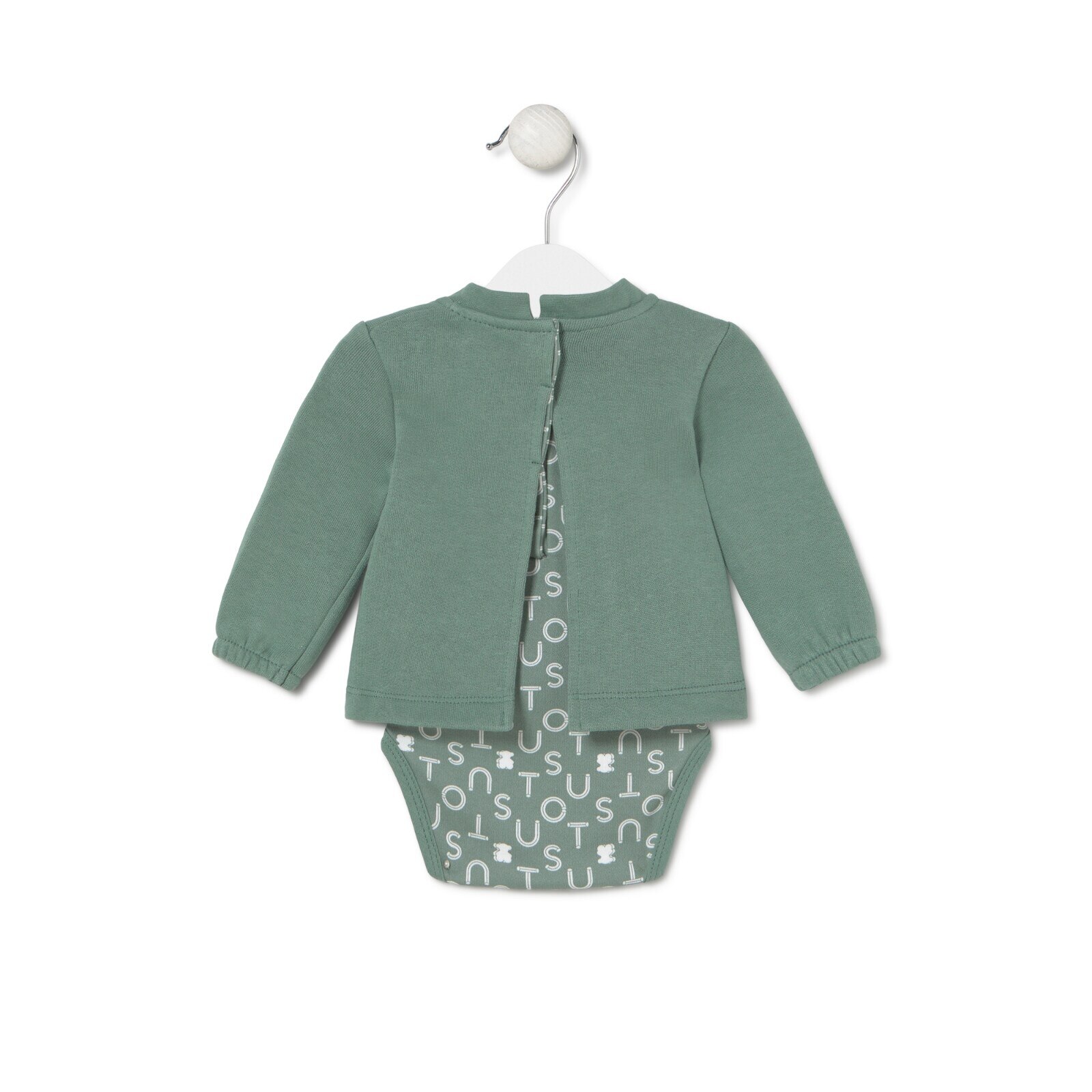 Body con blusa de bebé soft verde