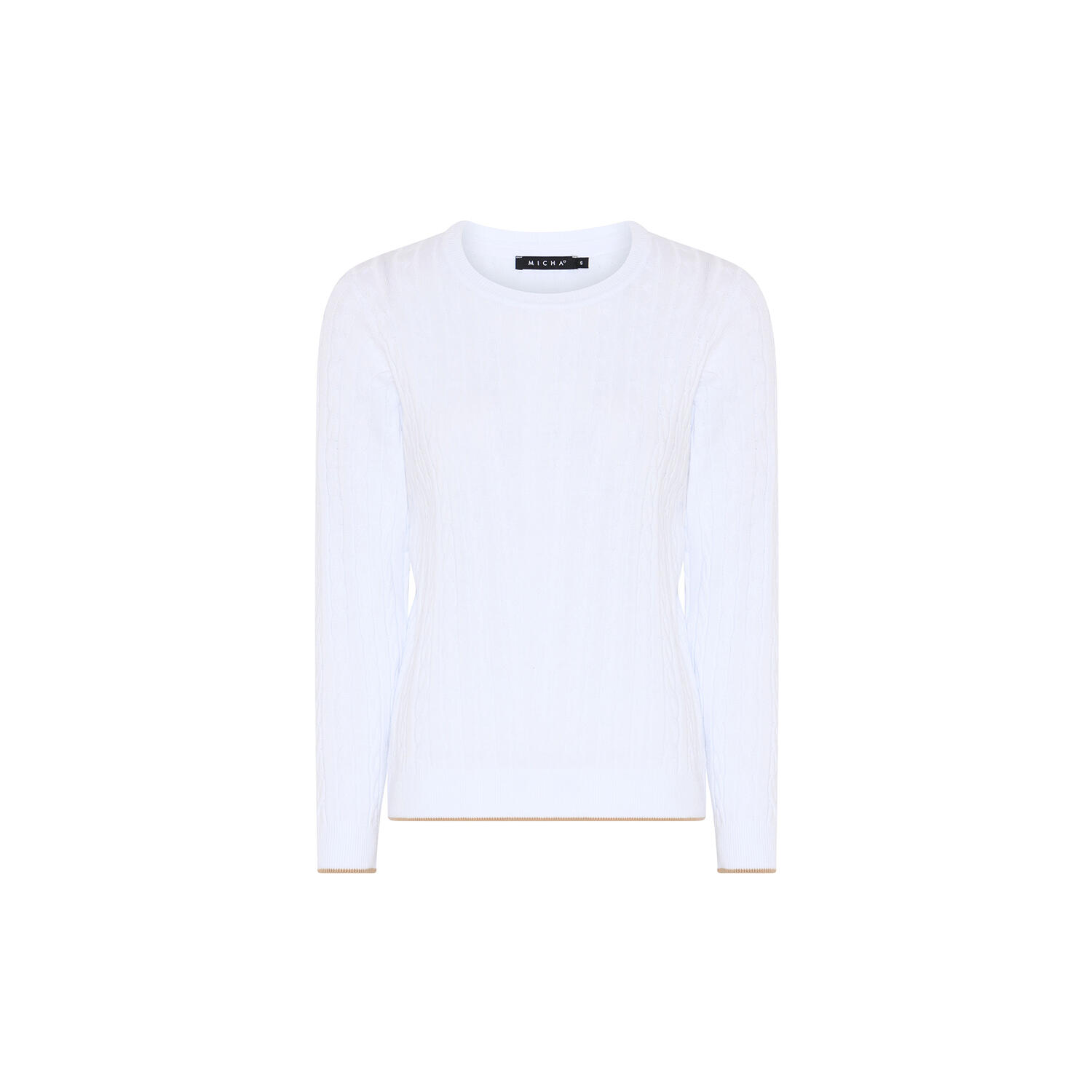 Classic Cable Knit, white/beach sand