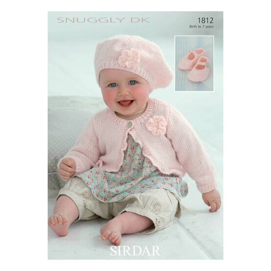 Sirdar Snuggly DK Cardigan Beret and Shoes Digital Pattern 1812