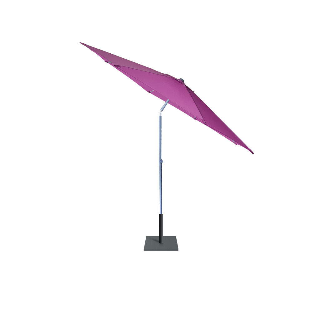 Parasol centré rond Java inclinable hauteur ajustable violet UPF50  Ø250xH185-245cm
