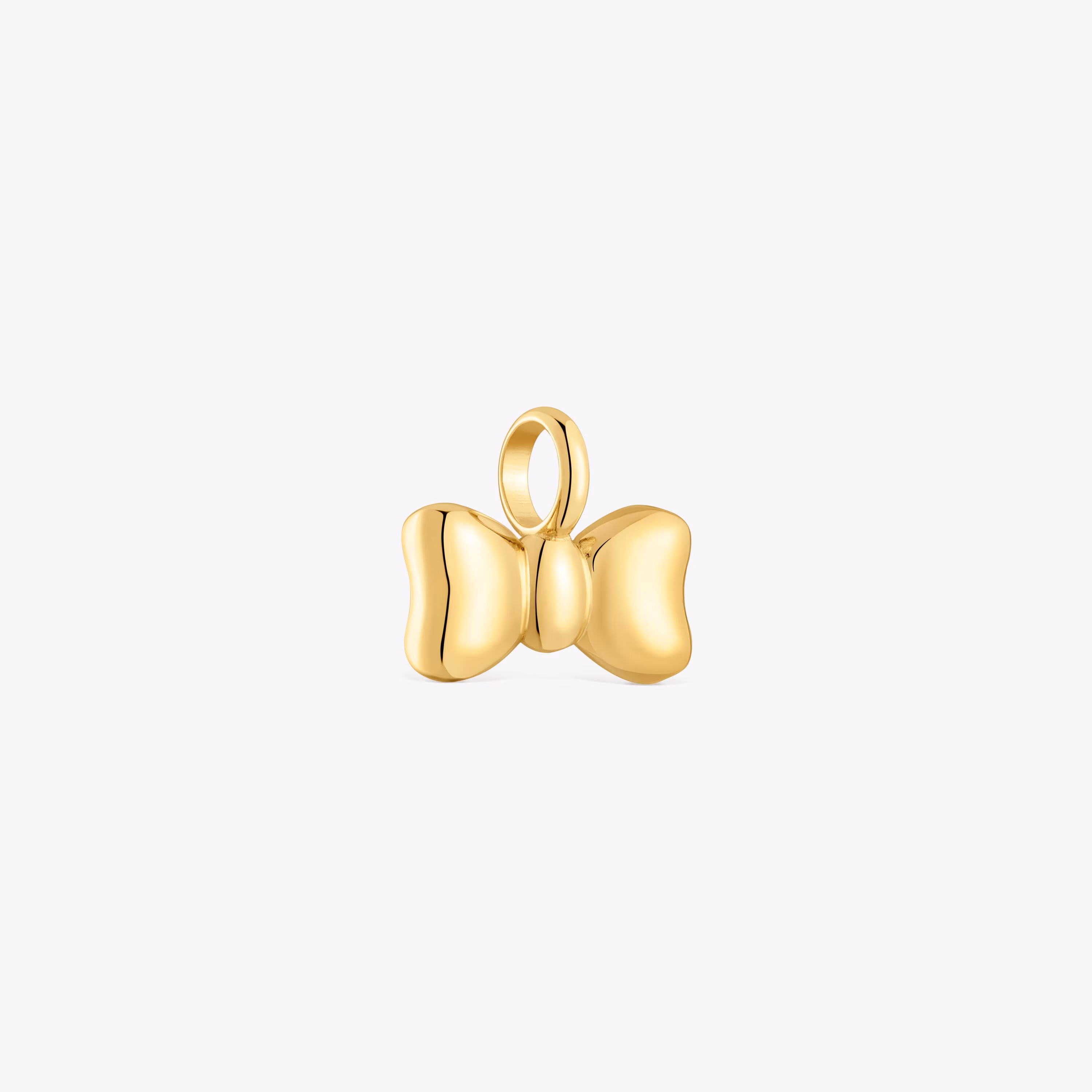 Colgante lazo anilla con baño de oro de 18 kt sobre plata 15 mm TOUS Ribbon
