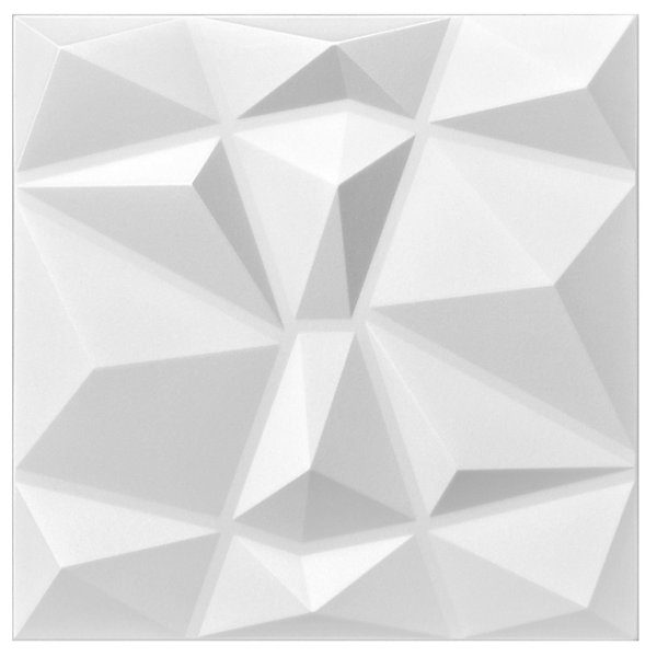 Panneaux de plafond et panneaux muraux 3D Bursztyn Blanc 2 m²