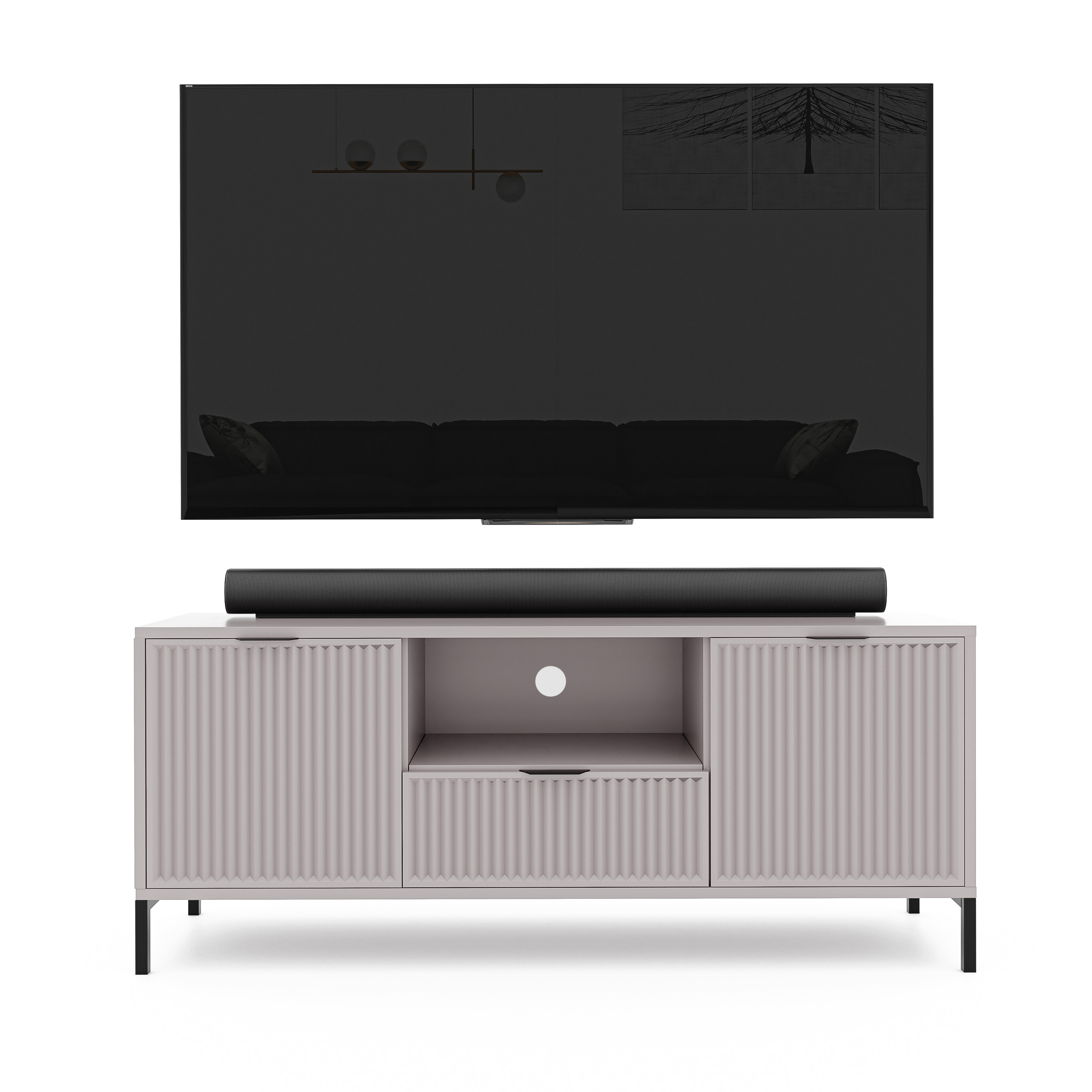 Szafka RTV Wave 135 cm z szufladami kaszmirowy
