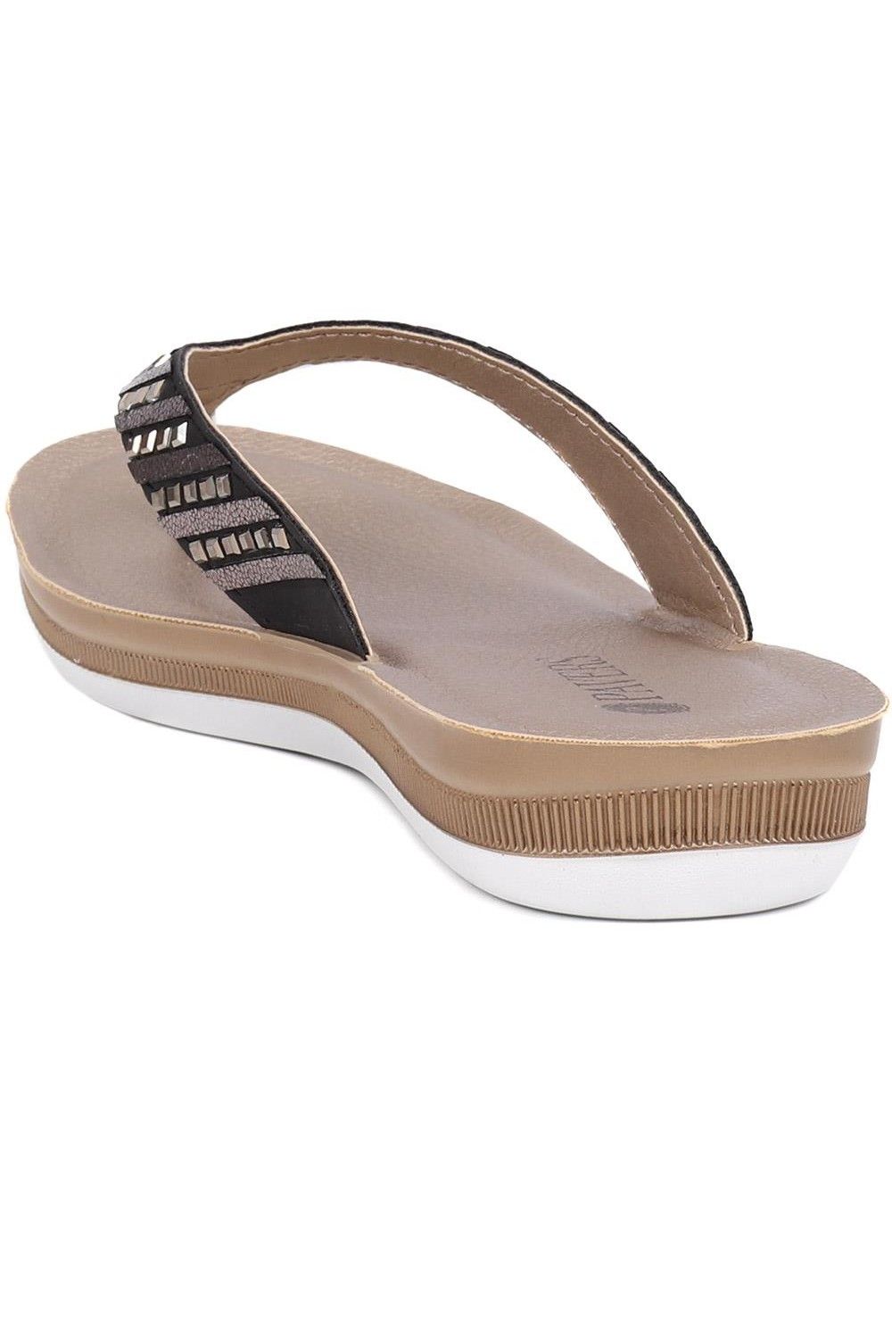 Pavers Embellished Platform Toe Post Sandals