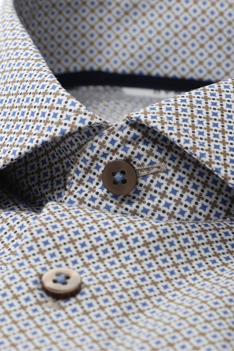 ETERNA Modern Fit Hemd blau, Bedruckt