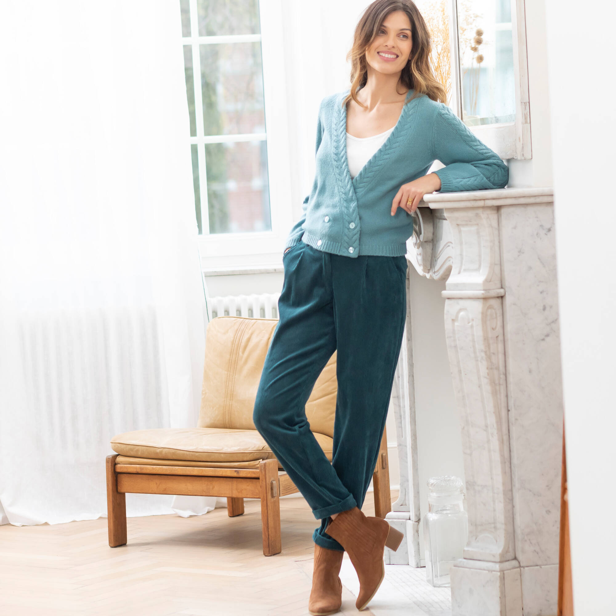 Gilet forme cache-coeur toucher doux