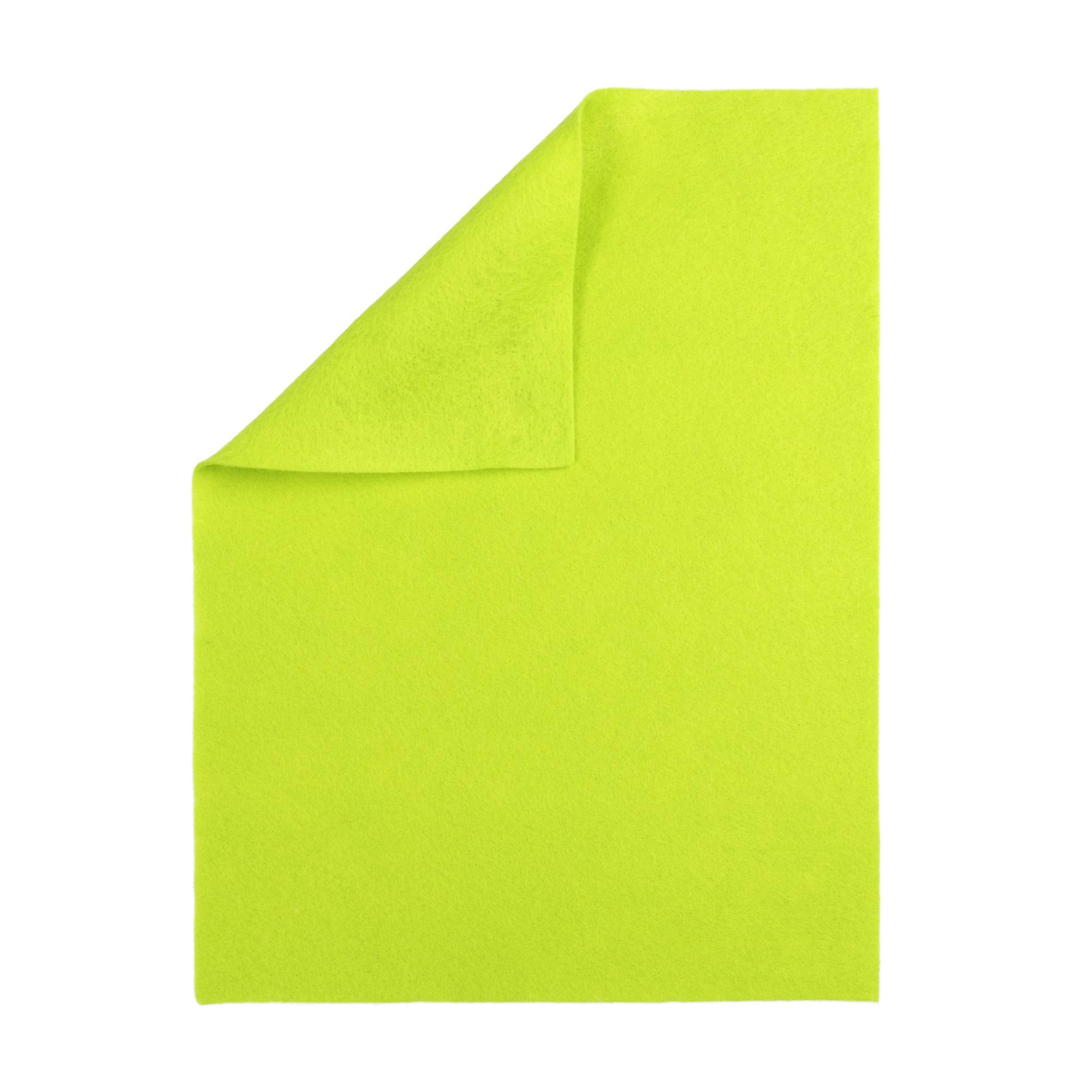 Lime Green Polyester Felt Sheet A4