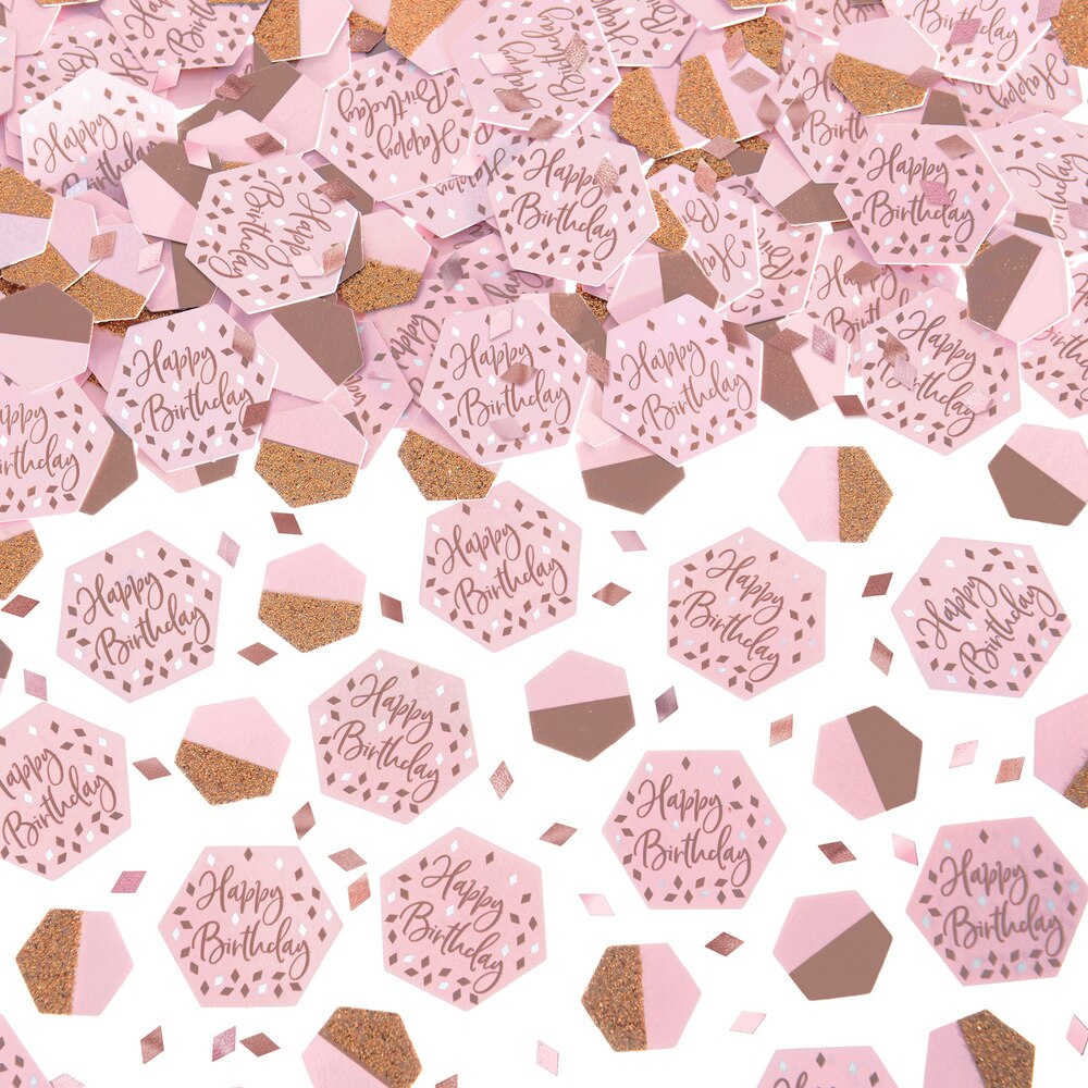 Metallic Blush Birthday Confetti, 2.5-oz