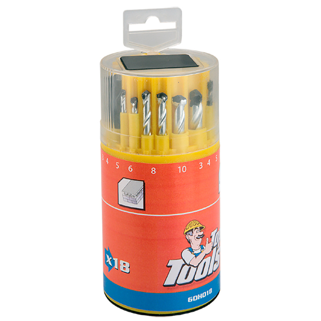 Wiertła różne, zestaw 18 szt., Top Tools 60H018