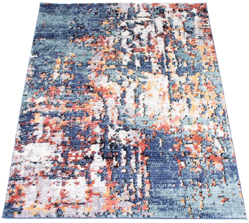 ECARPET Morocco Vintage Indoor Area Rug, Blue, Assorted Sizes