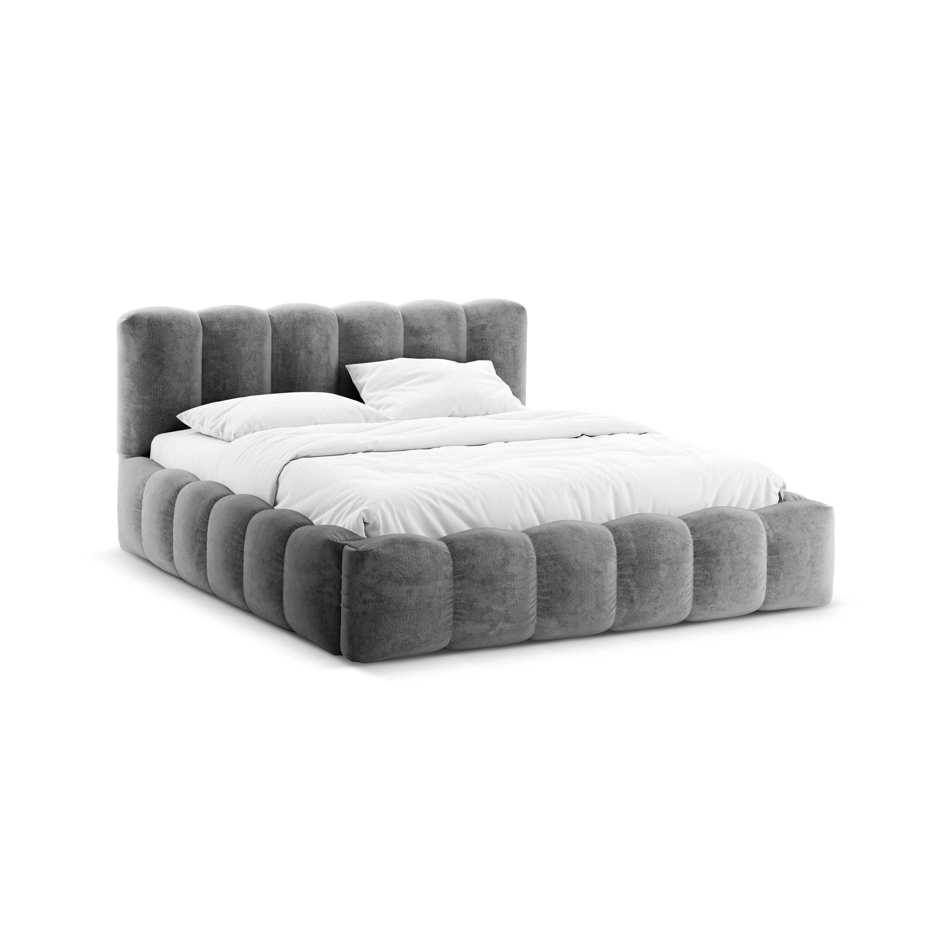 Micadoni Lupine Bedframe met Opbergruimte 200 x 200 cm - Chenille - Li