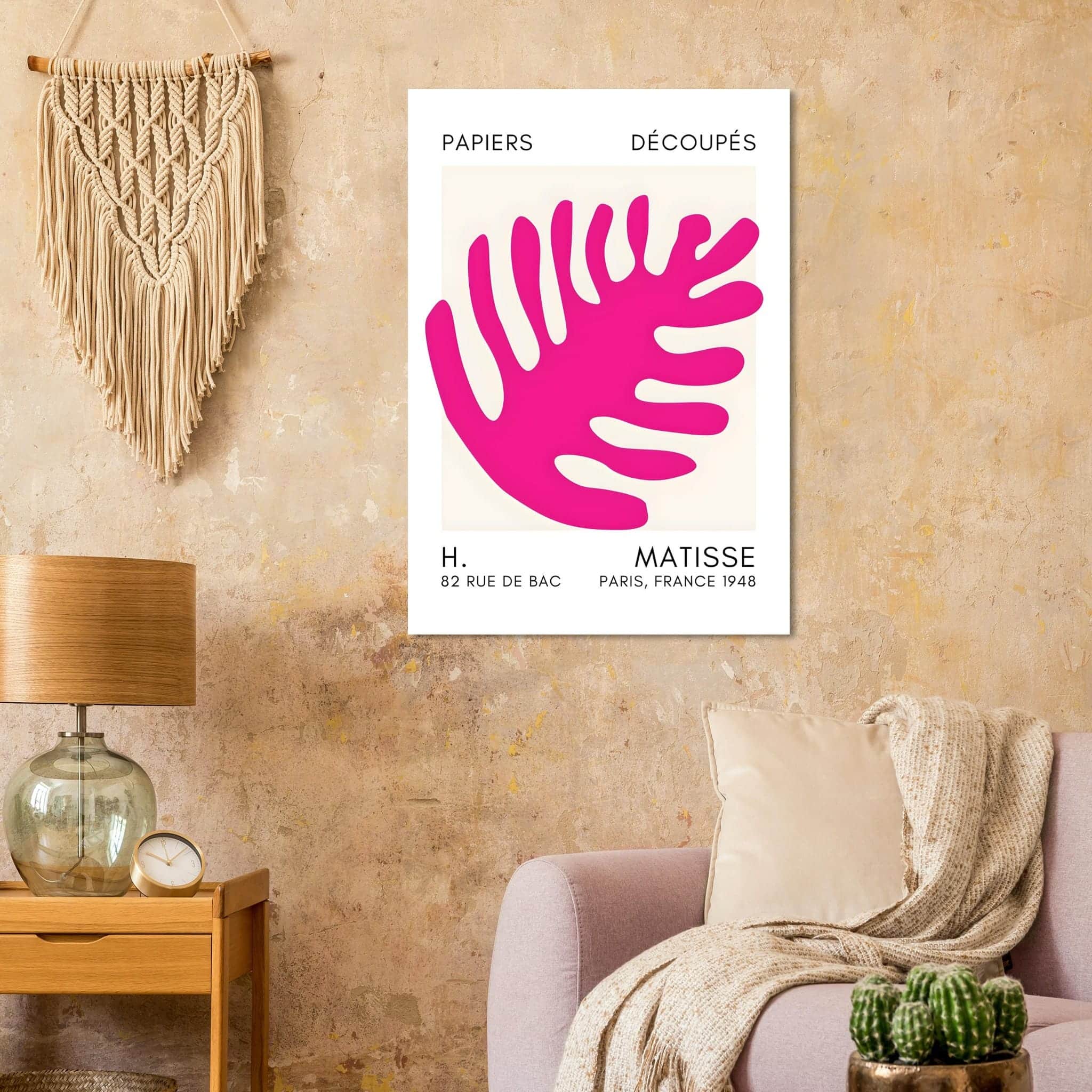 Artfulprints Poster Matisse – Coral bloom pink  - 70x100 cm - Roze