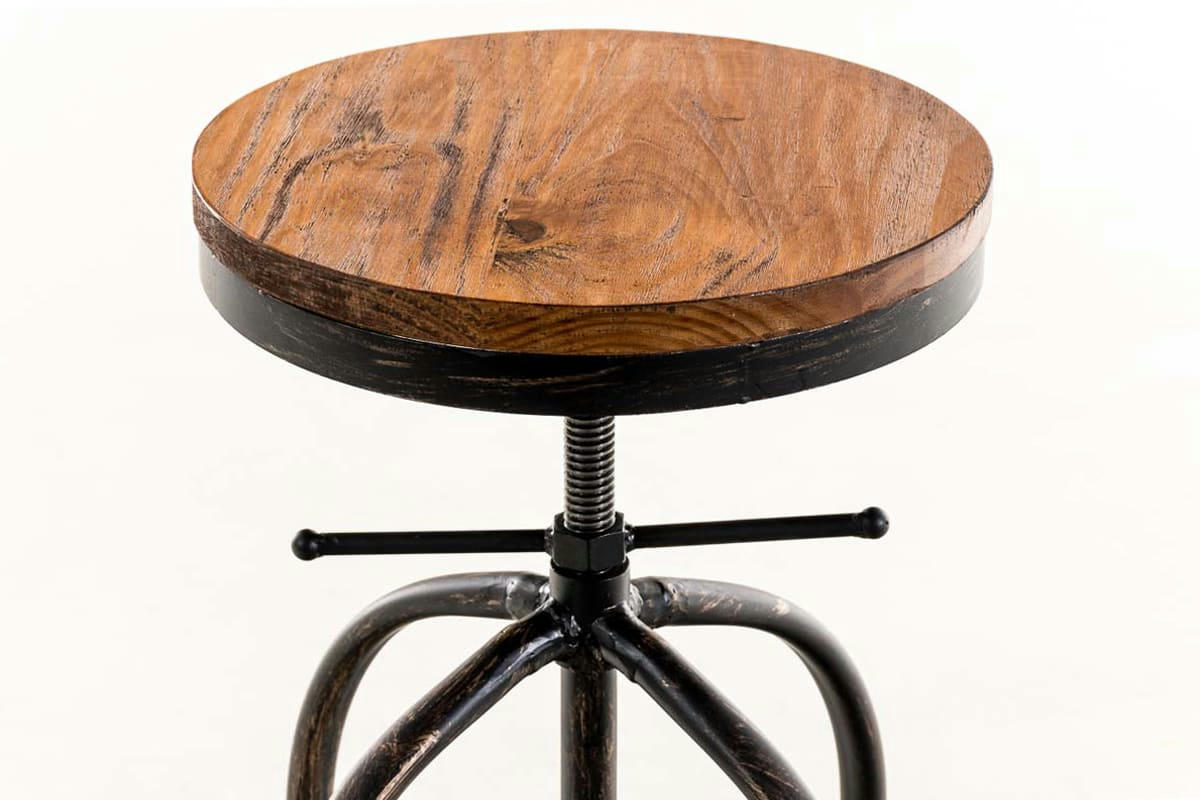 STRONG - Tabouret de bar industriel réglable en métal Bronze