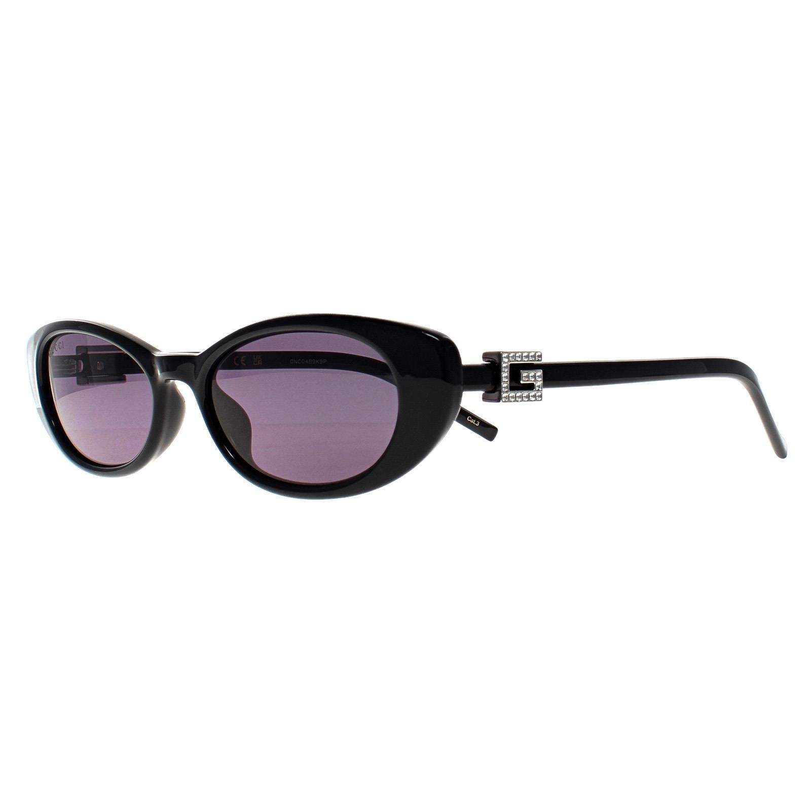 Gucci Cat Eye Black with Silver Crystal Stud Detail Grey GG1680S