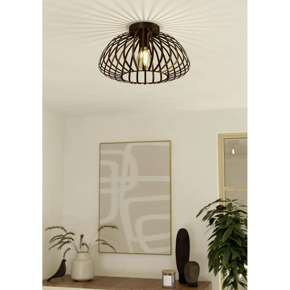 EGLO Espinal Plafondlamp - E27 - &Oslash; 38.5 cm - Brons - Staal