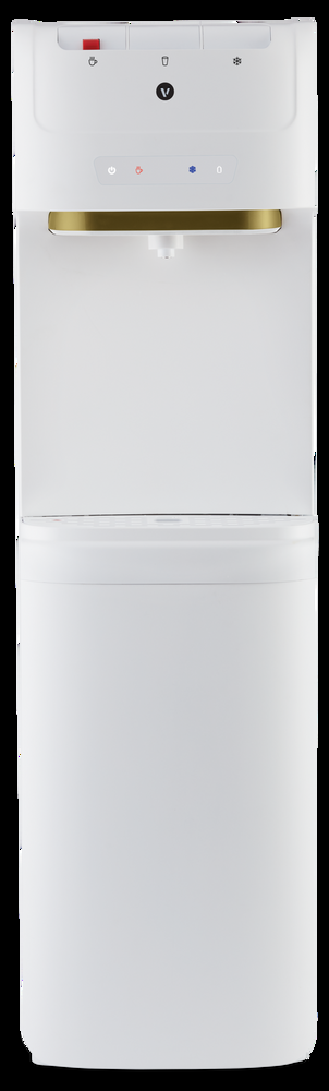 Vida by PADERNO Bottom Load Water Cooler/Dispenser, 3 Temperatures, White/Gold