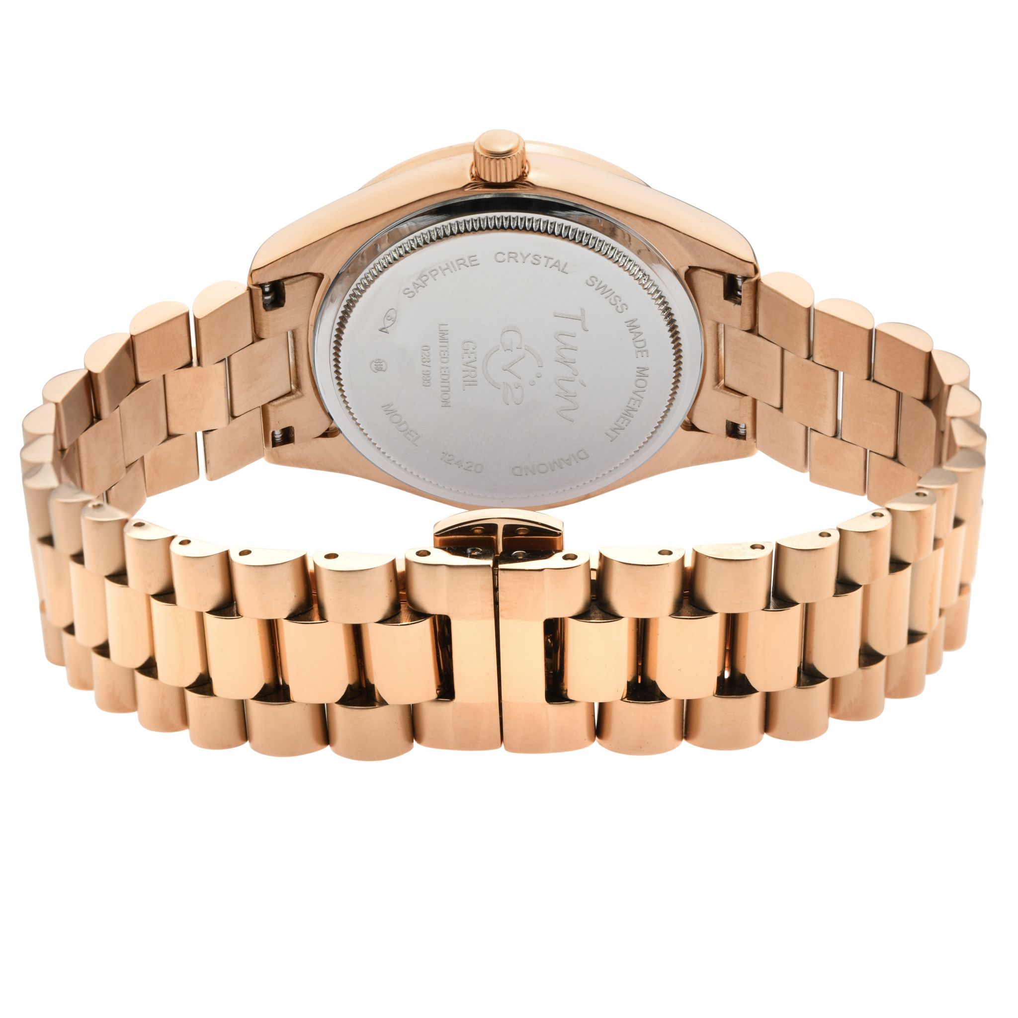 GV2 Turin, Swiss Quartz Watch, Brown MOP Dial, 316L Stainless Steel, and Sapphire Crystal