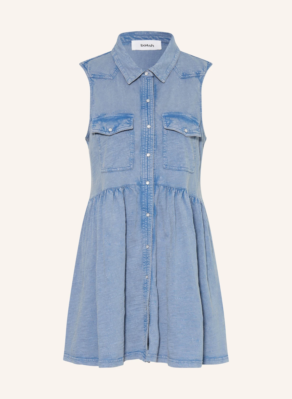 ba&sh Hemdblusenkleid ILONA in Jeansoptik