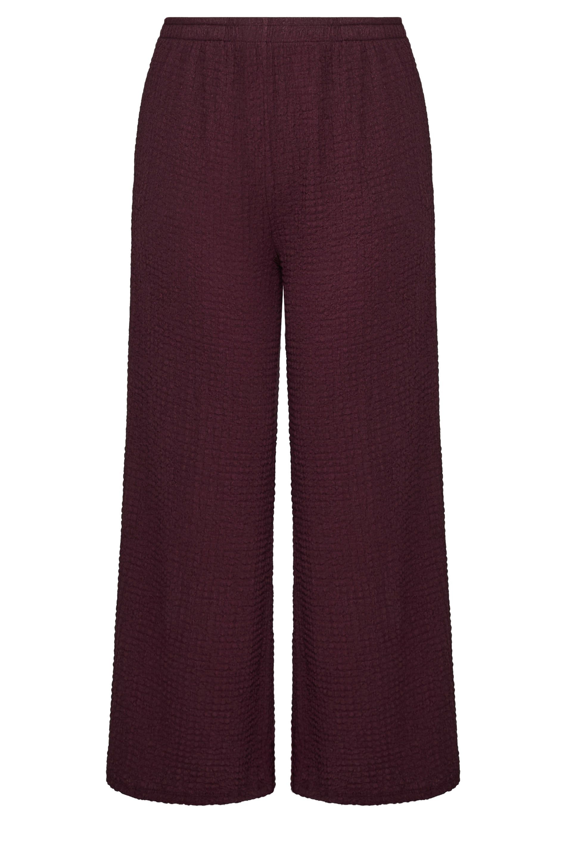 Yours Bubble Textured Wide Leg Trousers