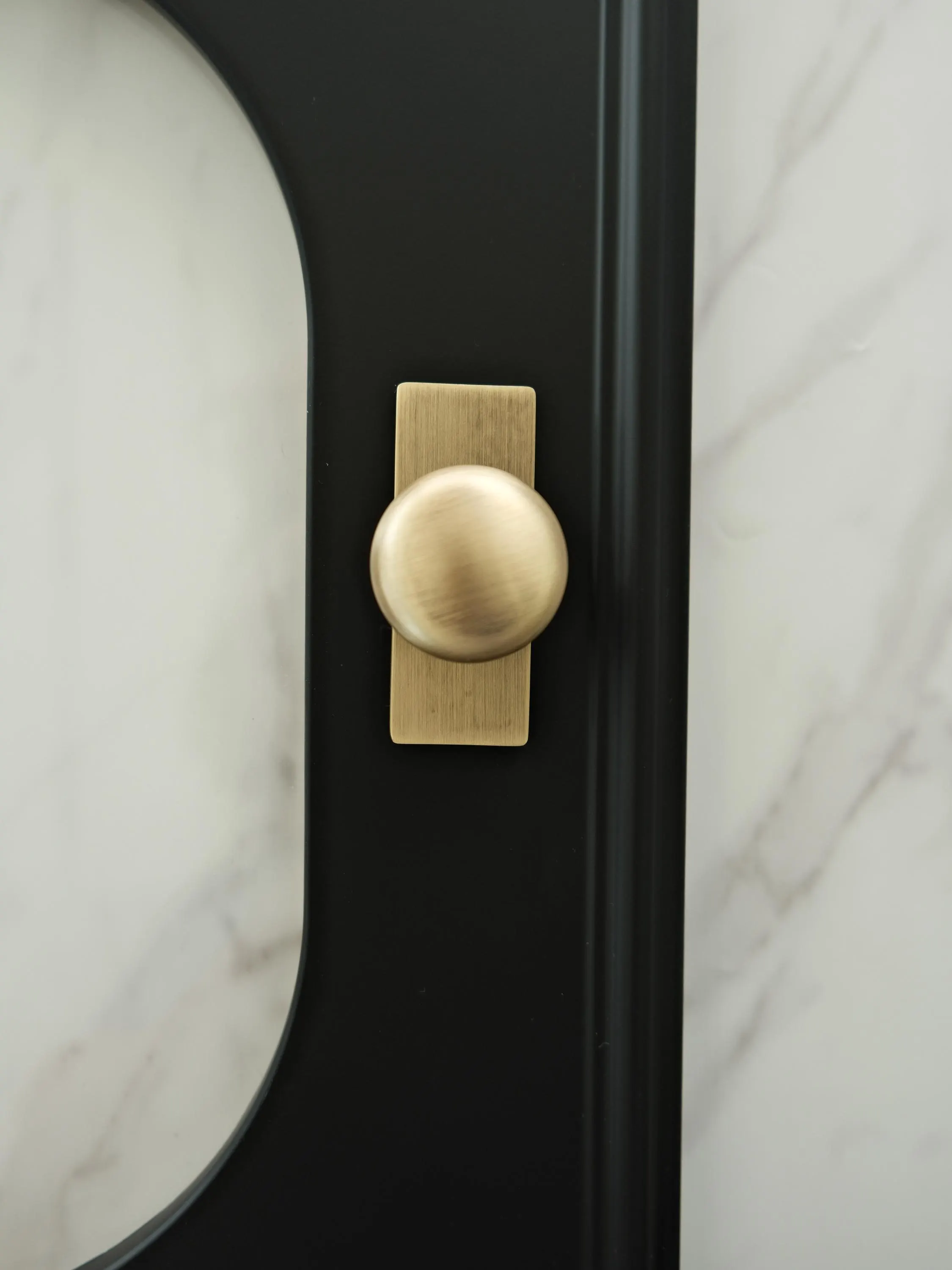 Lennox Knob| Solid Brass Cabinet Knob with backplate, Heritage Brass and Brushed Brass | Kitchen Bathroom Mudroom Dresser Furniture Handles