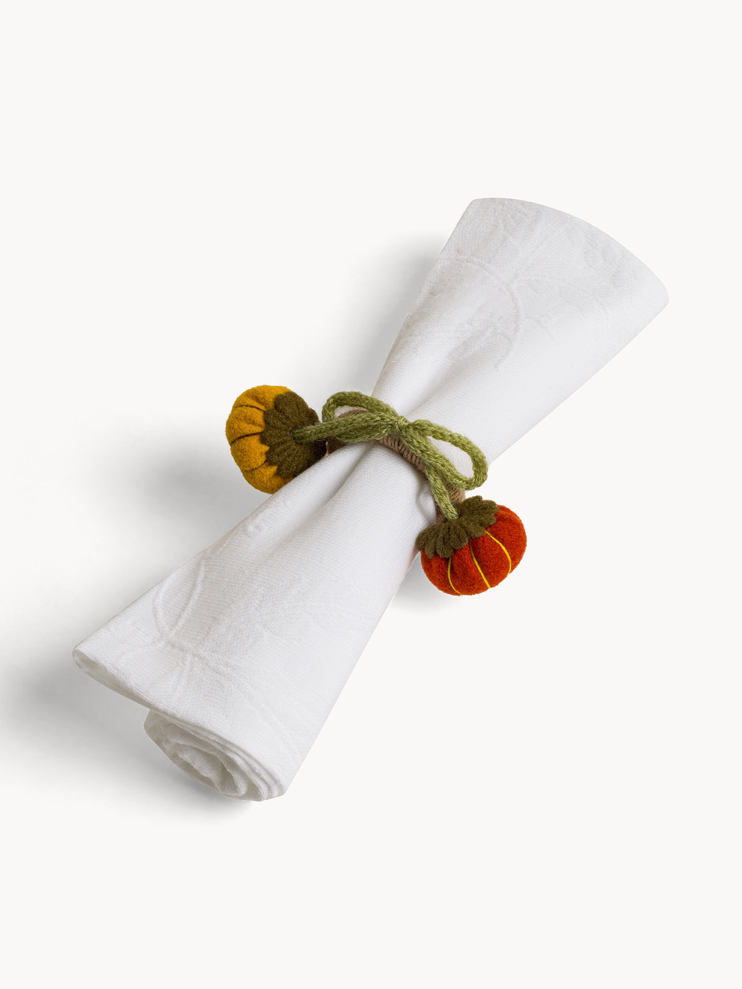 Set 2 portatovaglioli zucca