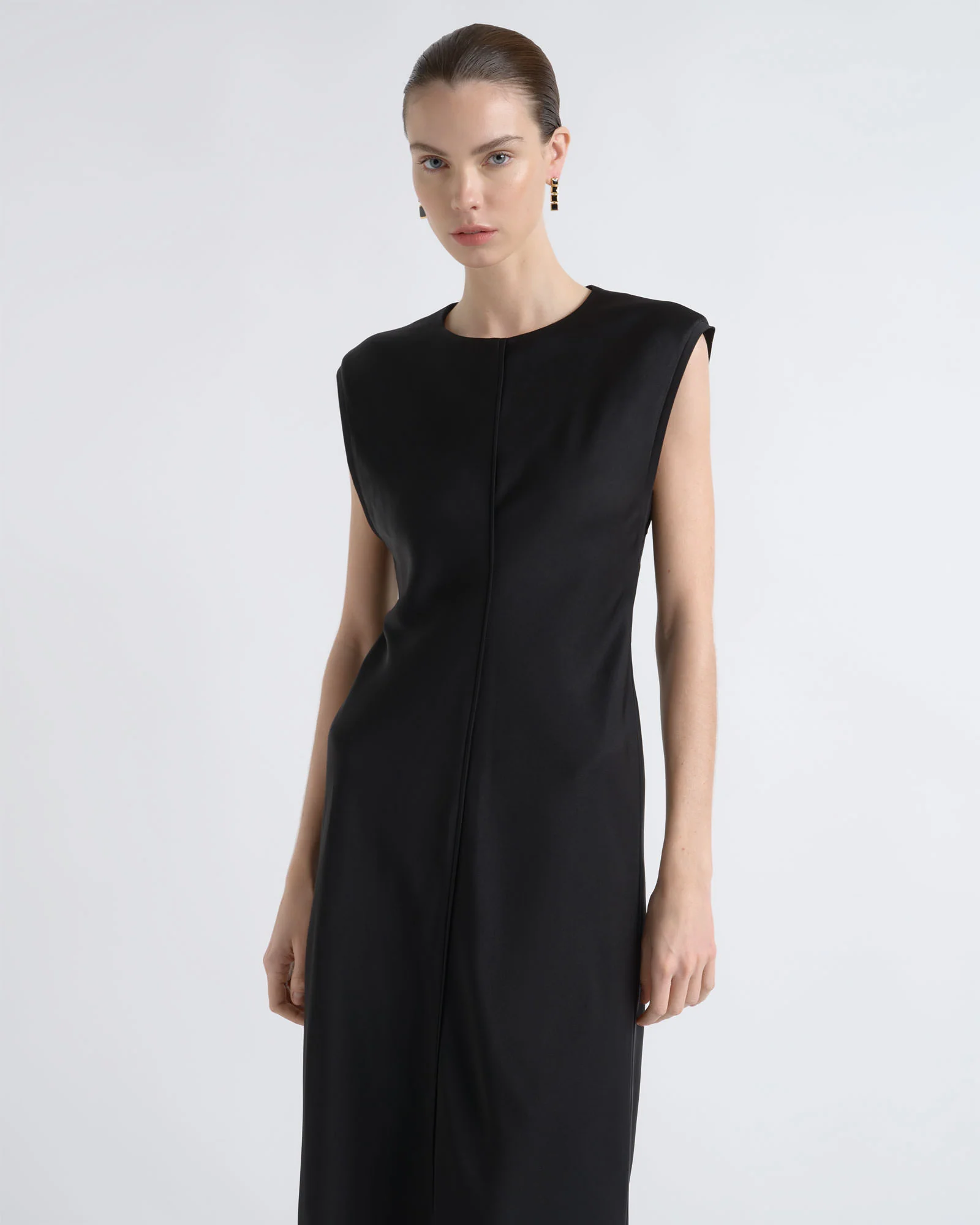Satin Bias Midi Dress