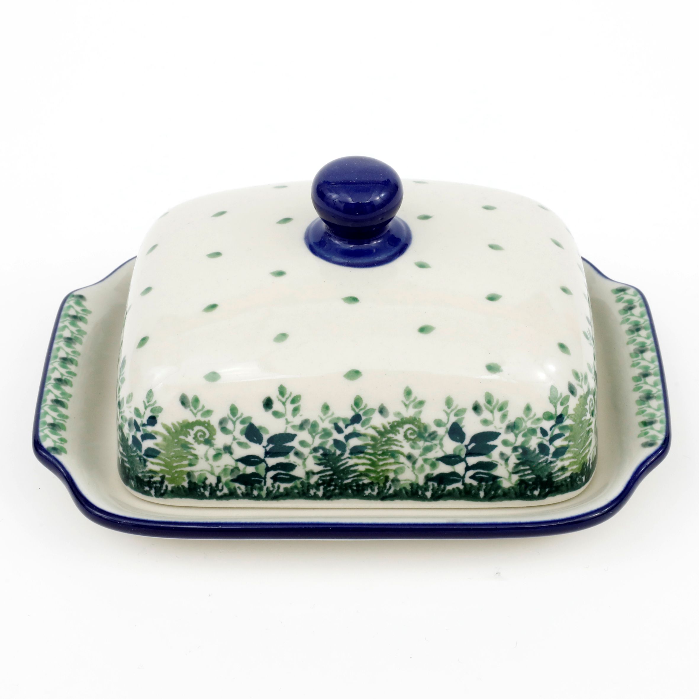 Maselnica ceramiczna 295 17/12,5 cm 2206X Zielone paprocie